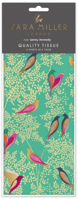 Green Birds In A Tree Print Tissue Paper Sara Miller London